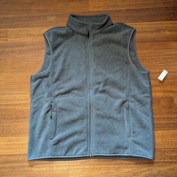 Amazon Essentials Men's Grey Fleece Vest-New with Tags-XL - Picture 1 of 8